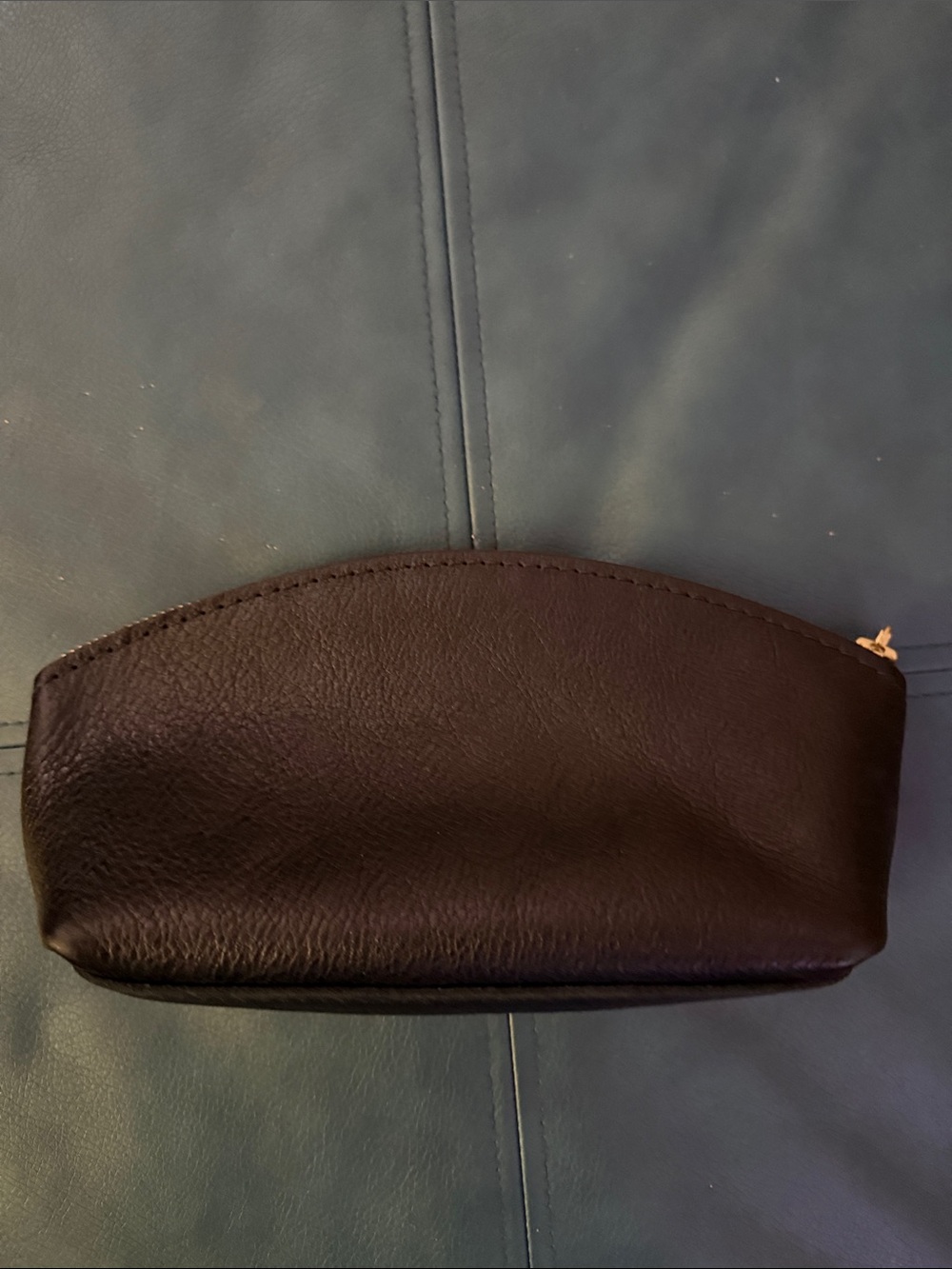 Portland Leather black Eclipse makeup bag